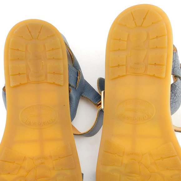 New KORK EASE Slate Blue Leather Ankle Strap Sandals 9 - Picture 5 of 6